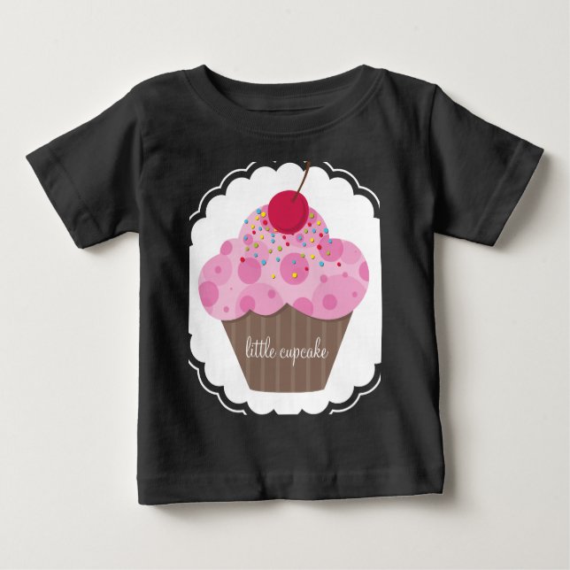 T-shirt Pour Bébé VÊTEMENTS POUR BÉBÉ :: cupcake doux (Devant)