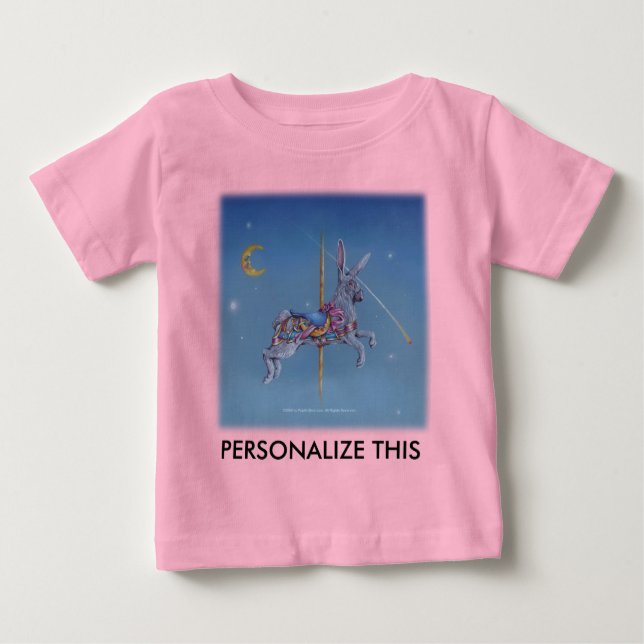 T-shirt Pour Bébé Vêtements pour bébés - Carrousel Cosmic Rabbit (Devant)
