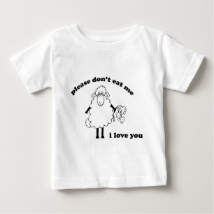 T-shirt Pour Bébé Veuillez ne pas me manger, je t'aime (les moutons)