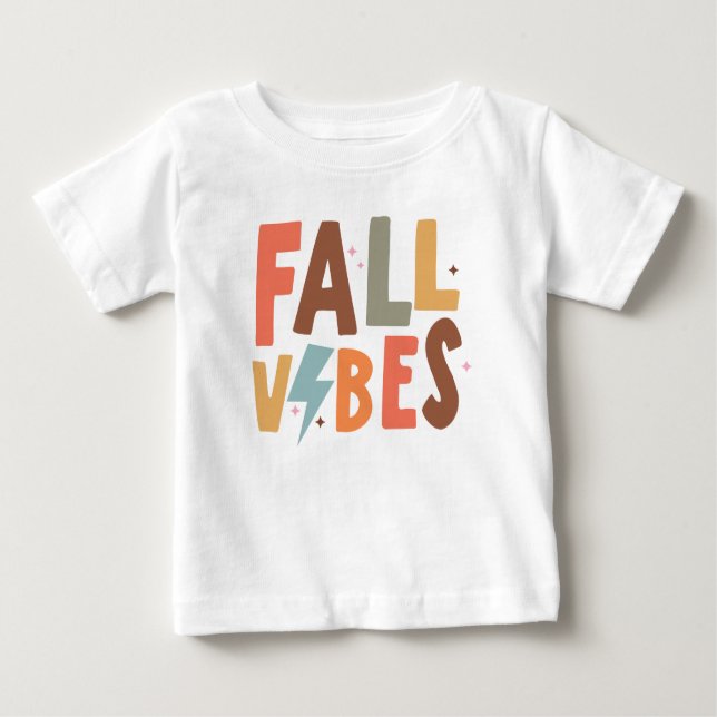 T-shirt Pour Bébé Vibe d'automne (Devant)