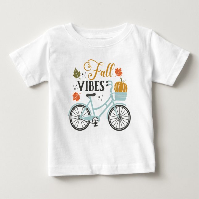 T-shirt Pour Bébé Vibes Automatiques À Vélo (Devant)