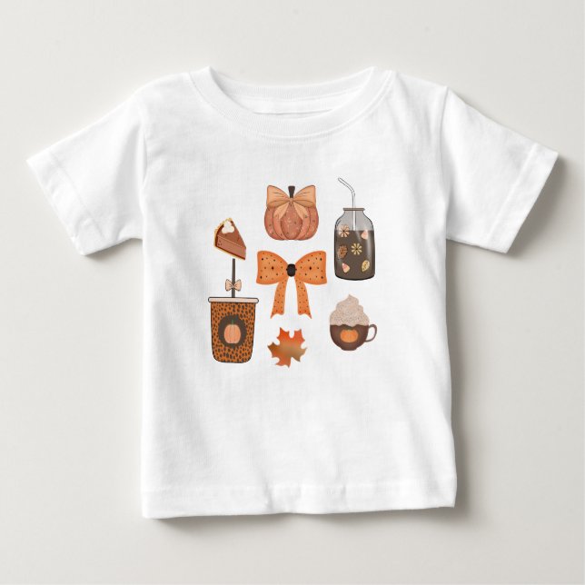T-shirt Pour Bébé Vibes d'Automne (Devant)
