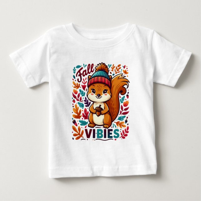 T-shirt Pour Bébé Vibes d'automne 3 (Devant)