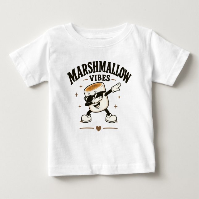 T-shirt Pour Bébé Vibes de guimauve (Devant)