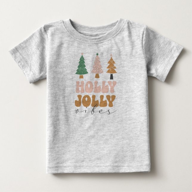 T-shirt Pour Bébé Vibes de Holly Jolly (Devant)