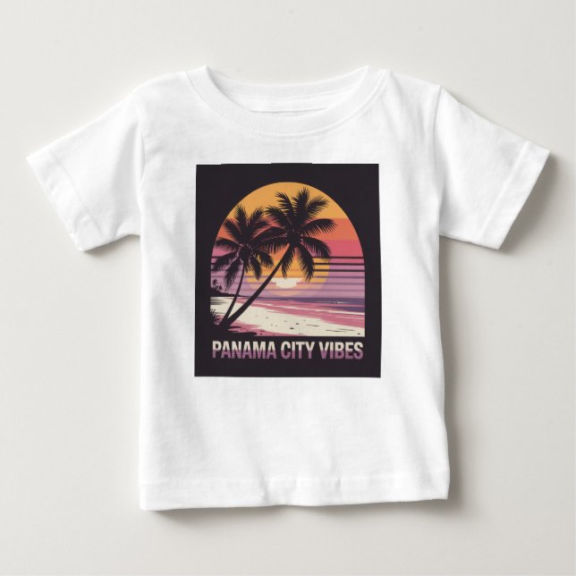 T-shirt Pour Bébé Vibes de Panama City (Devant)