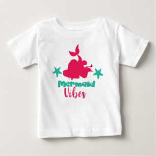 T-shirt Pour Bébé Vibes De Sirène, Queue De Sirène, Silhouette De Si