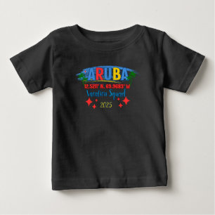 T-shirt Pour Bébé Vibes de vacances à Aruba 2025 Évasion tropicale