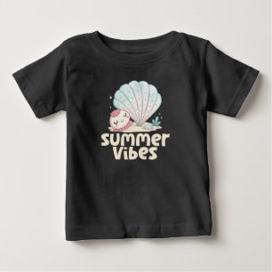 T-shirt Pour Bébé Vibes d'été Enfants