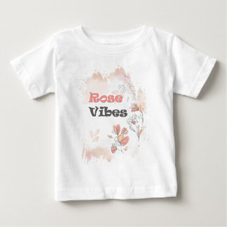 T-shirt Pour Bébé Vibes roses - Esthétique de l'humeur florale