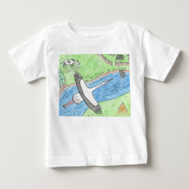 T-shirt Pour Bébé Vibrations de village (Devant)
