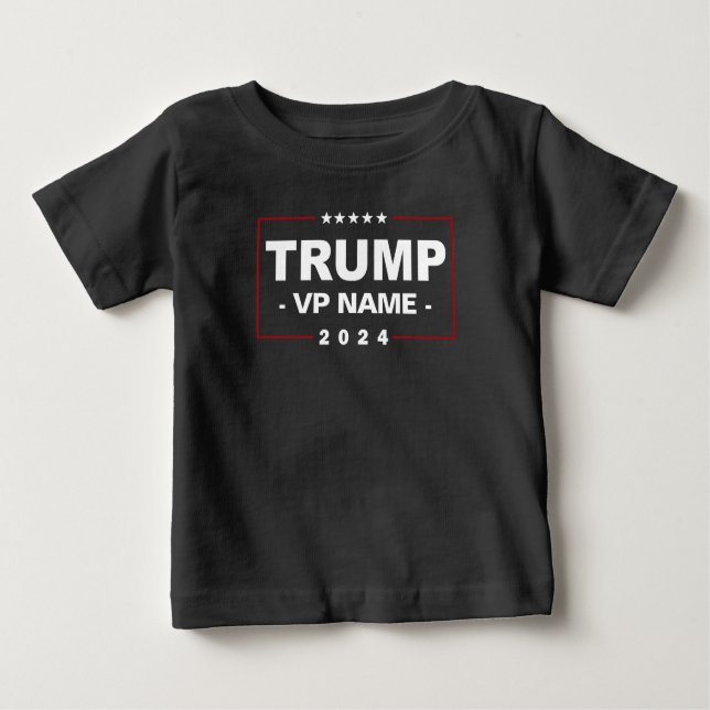 T-shirt Pour Bébé Vice-président Trump 2024 sur mesure (Devant)