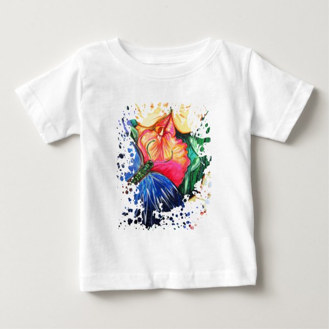 T-shirt Pour Bébé Vie papillon (Devant)