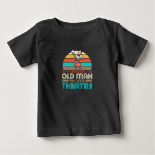 T-shirt Pour Bébé Vieil Homme Qui Aime le Théâtre