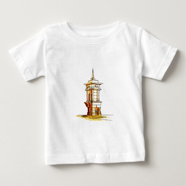 T-shirt Pour Bébé vieille ville . fontaine (Devant)