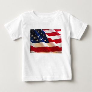 T-shirt Pour Bébé Vieilles ondulations de drapeau américain de