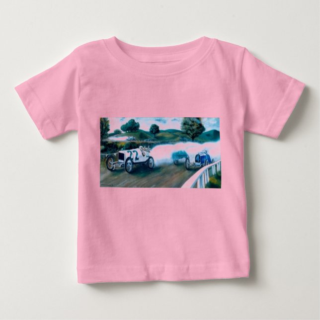 T-shirt Pour Bébé vieilles voitures de course bébé (Devant)