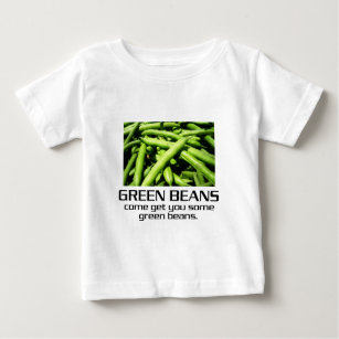 T-shirt Pour Bébé Viens T'Apporter Des Fèves Vertes.