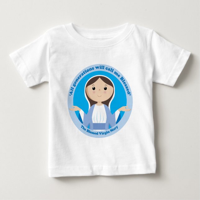 T-shirt Pour Bébé Vierge Marie béni (Devant)