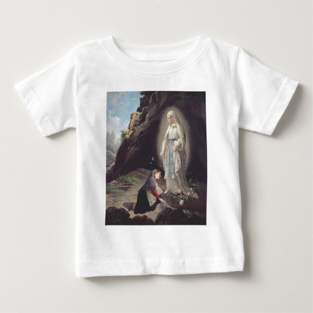 T-shirt Pour Bébé Vierge Marie de Lourdes (Devant)
