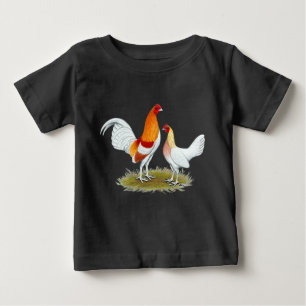 T-shirt Pour Bébé Vieux coq nain anglais de jeu :  Pyle rouge