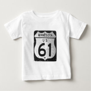 T-shirt Pour Bébé Vieux signe de la route 61