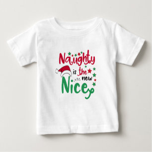 T-shirt Pour Bébé Vilain est nouveau Noël gentil