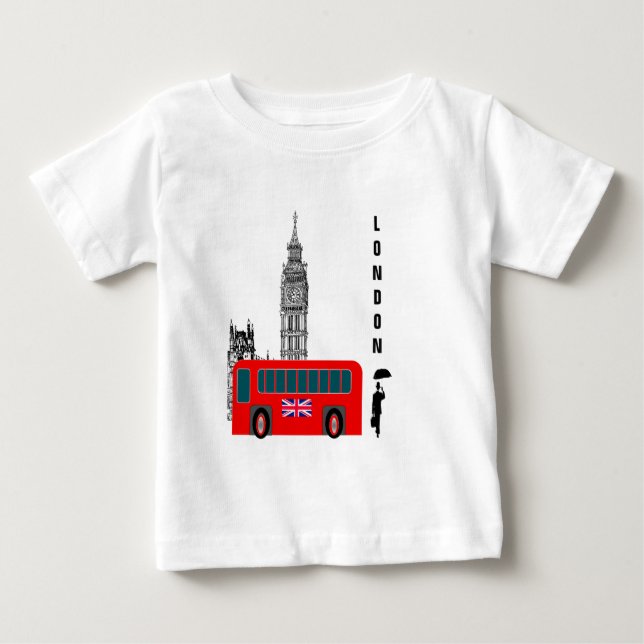 T-shirt Pour Bébé Ville de Londres (Devant)