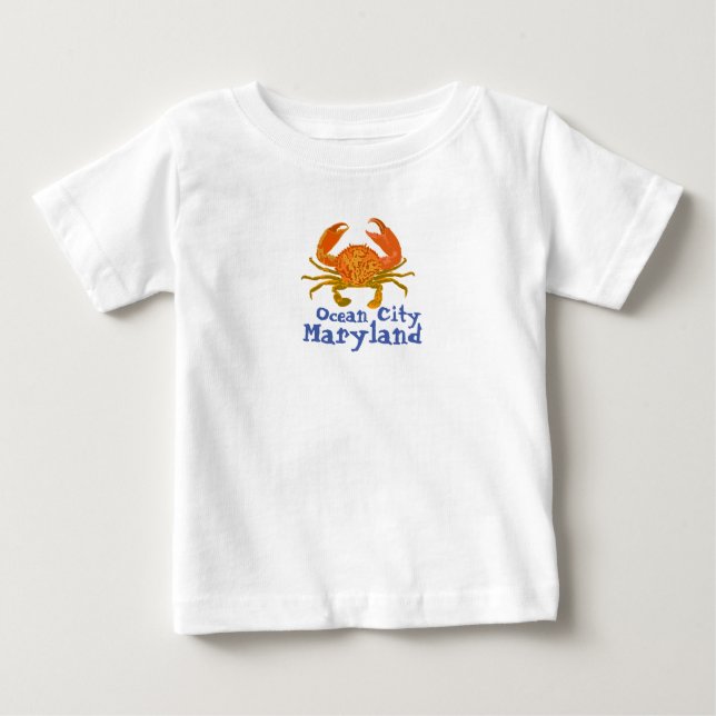 T-shirt Pour Bébé Ville le Maryland d'océan (Devant)