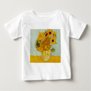 T-shirt Pour Bébé Vincent Van Gogh 12 Tournesols Impressionniste