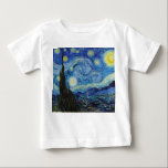 T-shirt Pour Bébé Vincent Van Gogh Starry Nuit Vintage Art<br><div class="desc">Vincent Van Gogh Starry Nuit Vintage Art fine T-shirt bébé</div>
