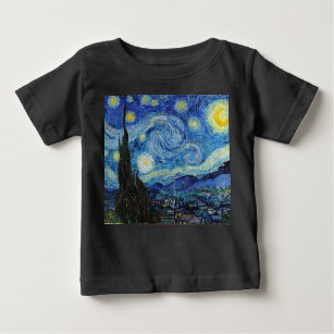 T-shirt Pour Bébé Vincent Van Gogh Starry Nuit Vintage Art