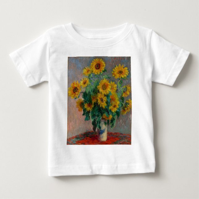 T-shirt Pour Bébé Vincent Willem van Gogh ,Sunflower (Devant)