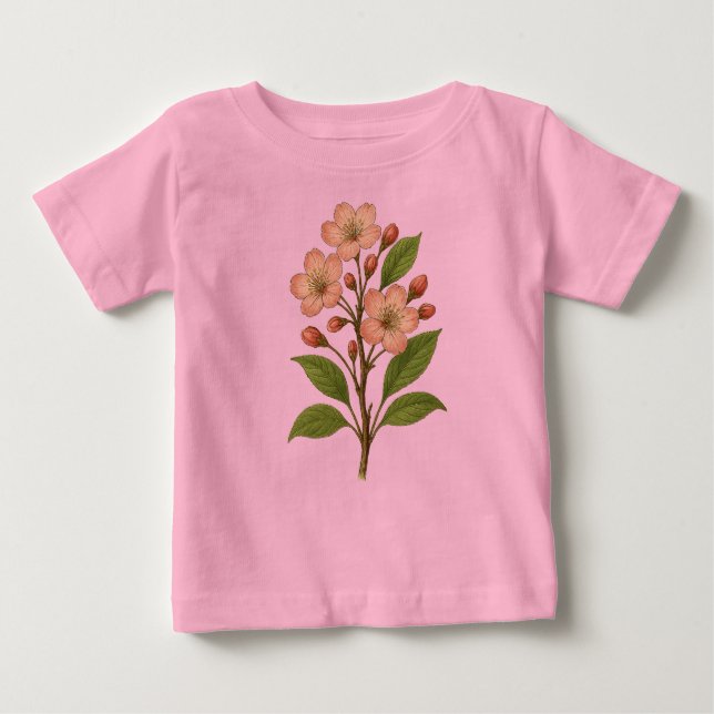 T-shirt Pour Bébé Vintage cherry blossom (Devant)