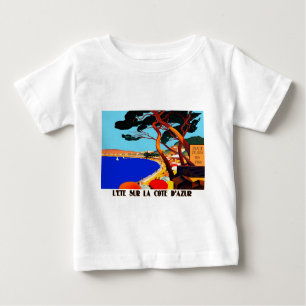 T-shirt Pour Bébé Vintage Côte d'Azur Voyage en France