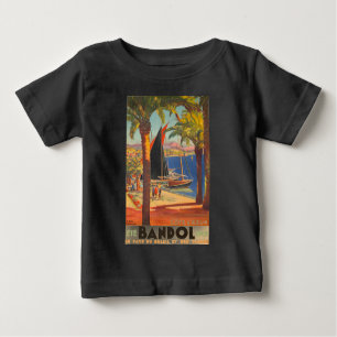 T-shirt Pour Bébé Vintage Côte d'Azur Voyage en France