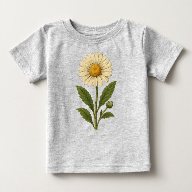 T-shirt Pour Bébé Vintage daisy (Devant)