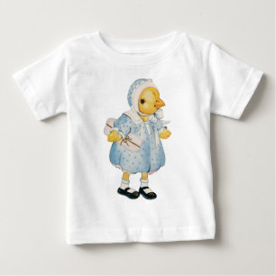 T-shirt Pour Bébé Vintage poussette dans une robe