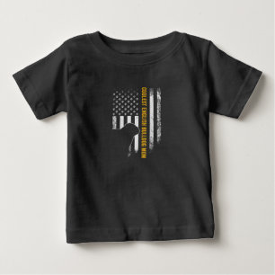 T-shirt Pour Bébé Vintage USA American Flag Coolest Anglais Bulldog