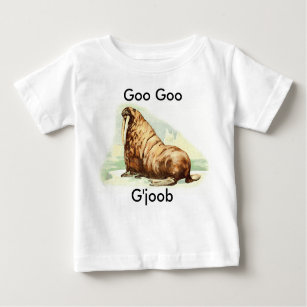 T-shirt Pour Bébé Vintage Walrus Goo Goo G'Joob Parodie des années 1