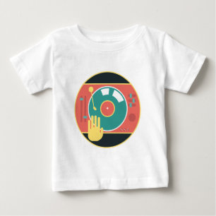T-shirt Pour Bébé Vinyle-disque-joueur-main-éraflure