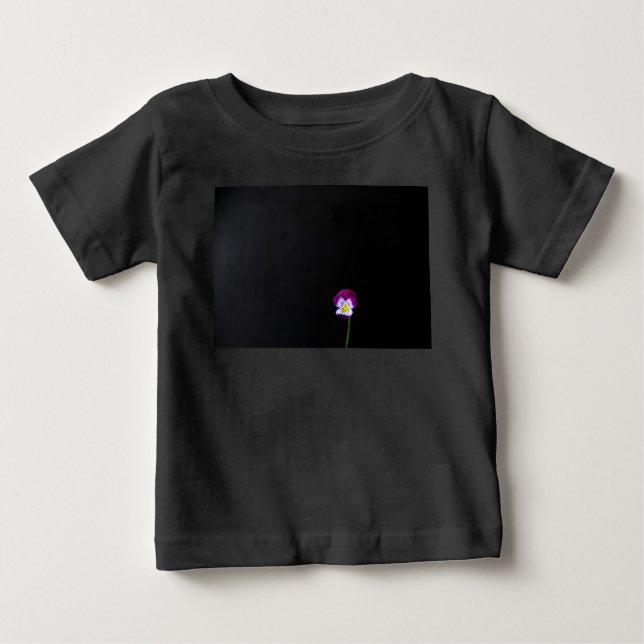 T-shirt Pour Bébé Violet Fleur iccna (Devant)