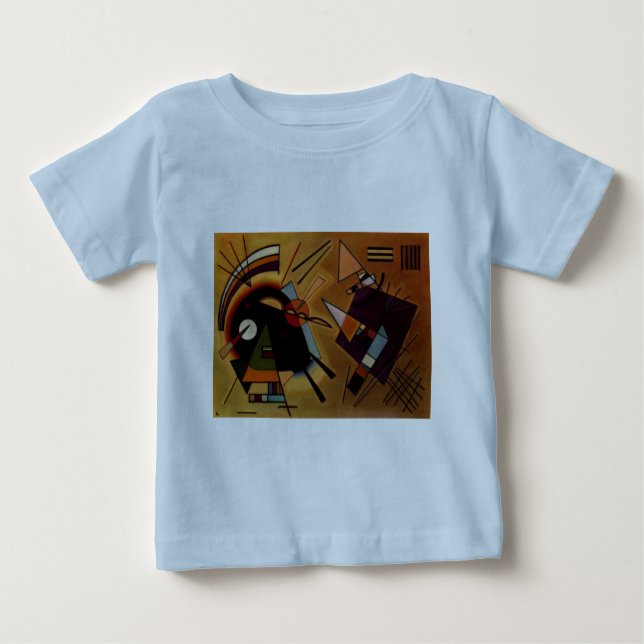 T-shirt Pour Bébé Violet noir Kandinsky (Devant)