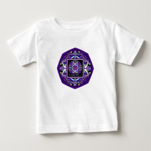 T-shirt Pour Bébé Violet W3 (Devant)