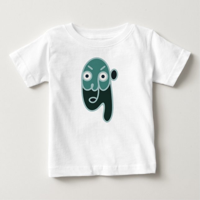 T-shirt Pour Bébé Visage Abstrait Zombie (Devant)