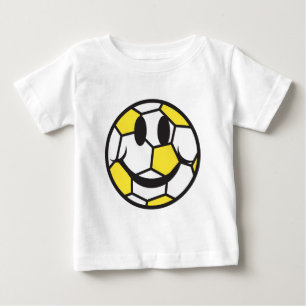 T-shirt Pour Bébé visage de ballon de football jaune