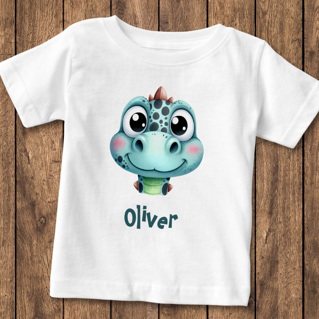T-shirt Pour Bébé Visage de bébé dinosaure mignon (Créateur téléchargé)