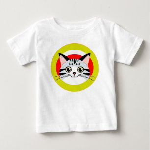 T-shirt Pour Bébé Visage de chat de dessin animé mignon pour enfants
