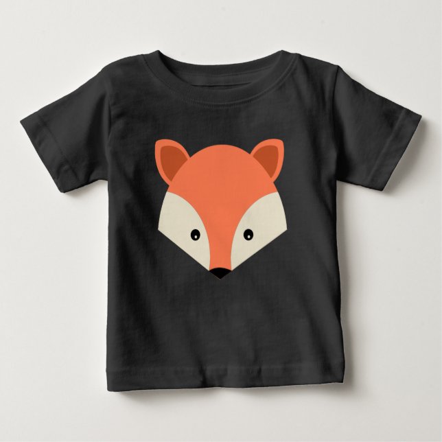 T-shirt Pour Bébé Visage de Fox de dessin mignon (Devant)