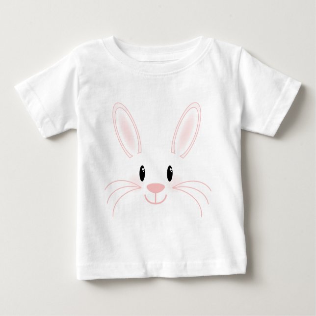 T-shirt Pour Bébé Visage de lapin (Devant)